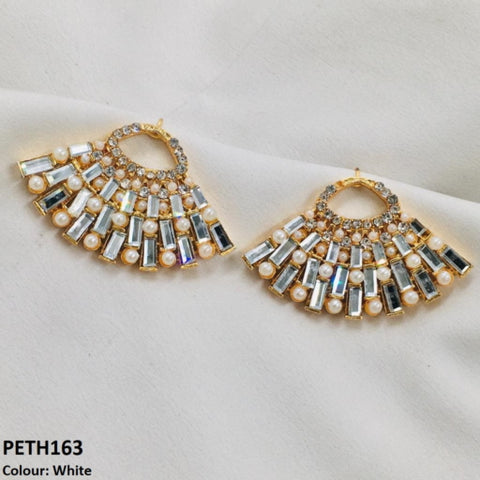 PETH163 FRN Baguette Wings Ear Tops Pair - PETH