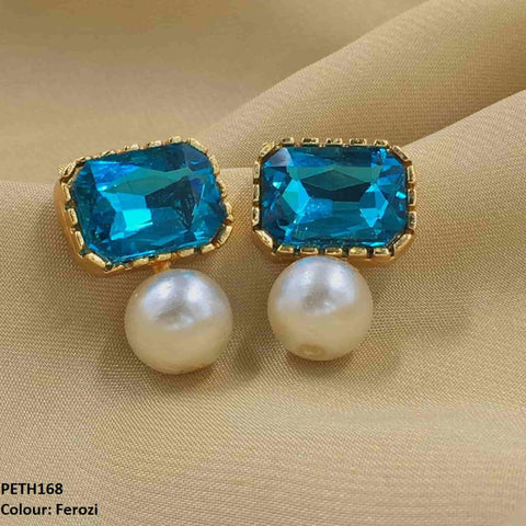 PETH168 SDQ Square Pearl Tops  Pair - PETH