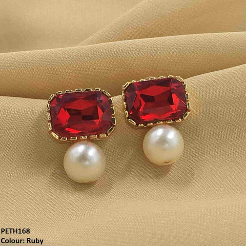 PETH168 SDQ Square Pearl Tops  Pair - PETH