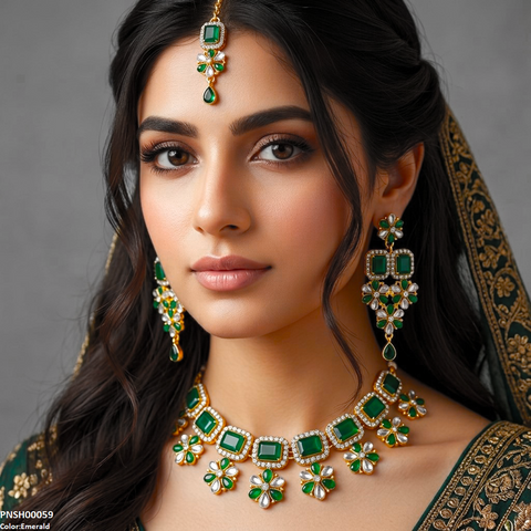 PNSH00059 FRN Tear/Flower Necklace Set - PNSH