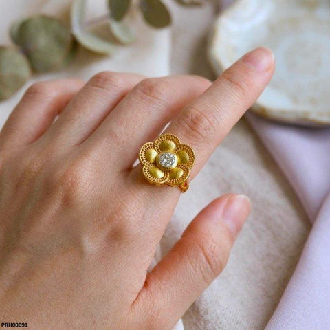 PRH00091 FRN Floral Flower Ring Adjustable - PRH