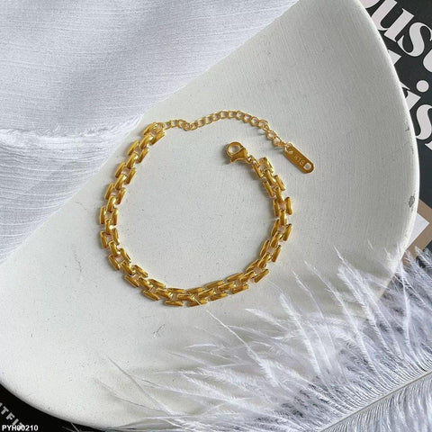 PYH00210 DGF Stainless Steel Link Chain Anklet Single - PYH