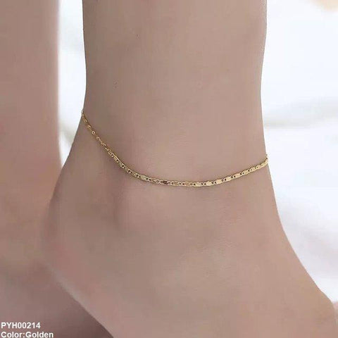 PYH00214 QWN Lock Chain Anklet Single - PYH
