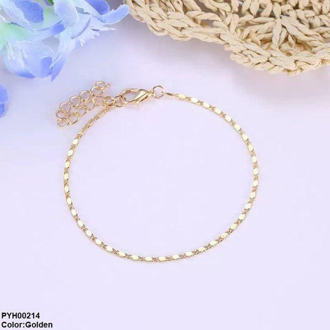 PYH00214 QWN Lock Chain Anklet Single - PYH