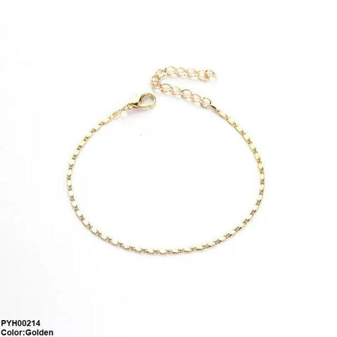 PYH00214 QWN Lock Chain Anklet Single - PYH