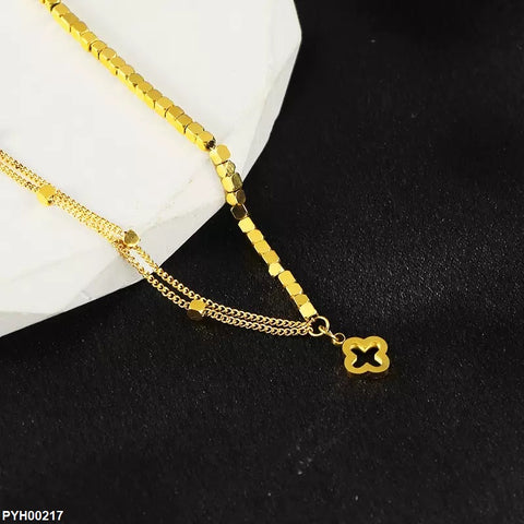 PYH00217 DGF Stainless Steel Star Drop Single Anklet - PYH