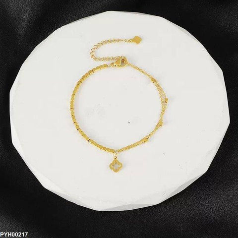 PYH00217 DGF Stainless Steel Star Drop Single Anklet - PYH