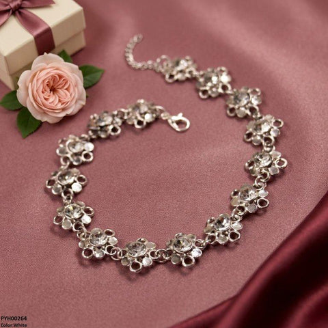 PYH00264  ABD Flower Stone  Single Anklet - PYH