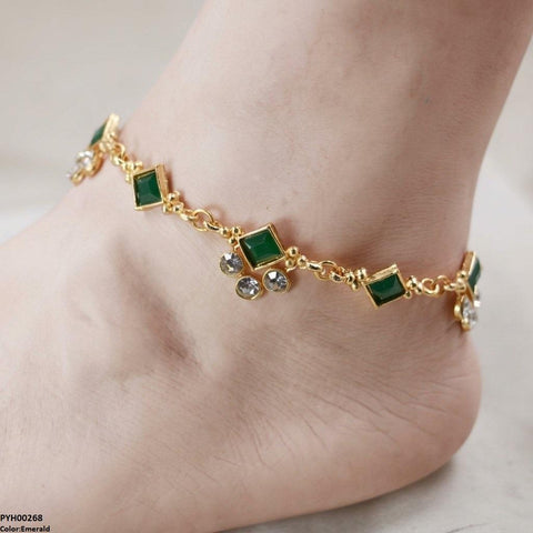 PYH00268 ABD Square/Round Single Anklet - PYH