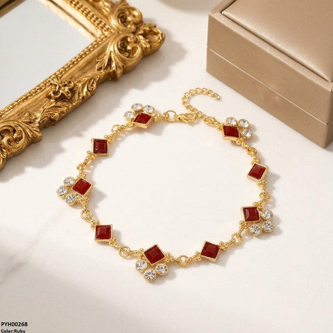 PYH00268 ABD Square/Round Single Anklet - PYH