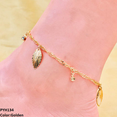 PYH134 ALQ Leaf Foot Anklet - PYH