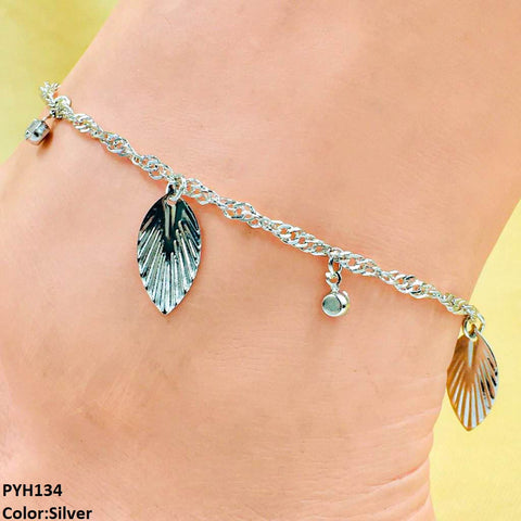 PYH134 ALQ Leaf Foot Anklet - PYH