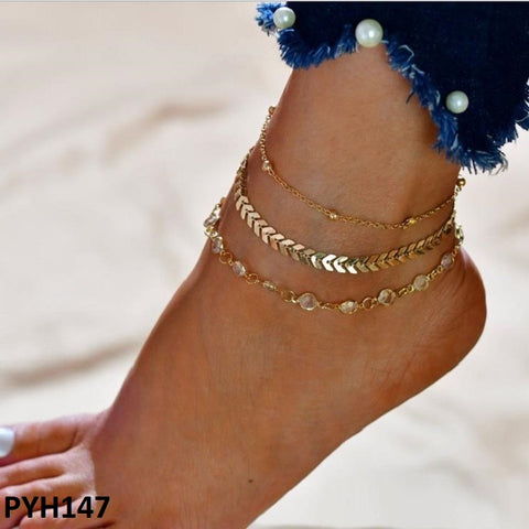 PYH147 LQP 3 Layered Payal - PYH
