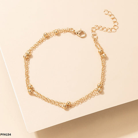 PYH154 YYE Double Layer Ball Anklet  - PYH