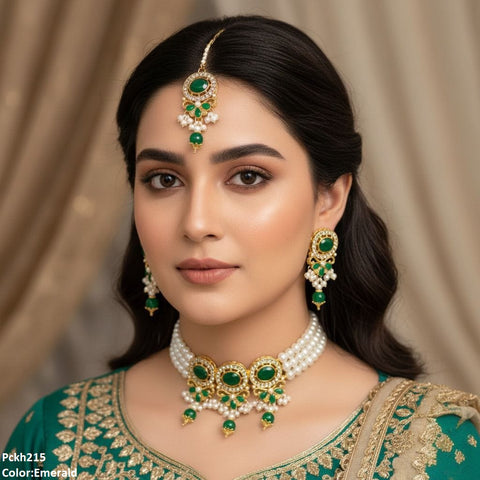 PCKH215 SDQ Oval/Pearl Drop Choker Set - PCKH