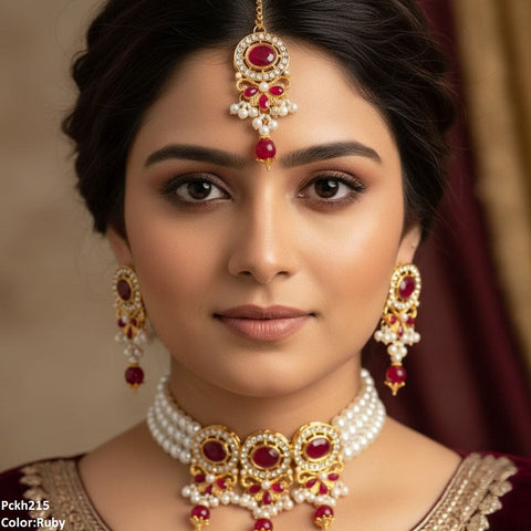 PCKH215 SDQ Oval/Pearl Drop Choker Set - PCKH