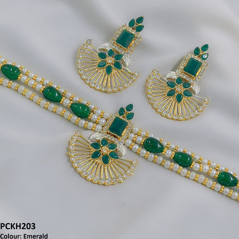 PCKH203 SDQ Square Flower Choker Set - PCKH