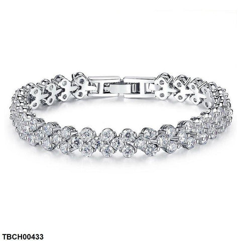 TBCH00433 BLX Round Stone V Shaped Bracelet - TBCH