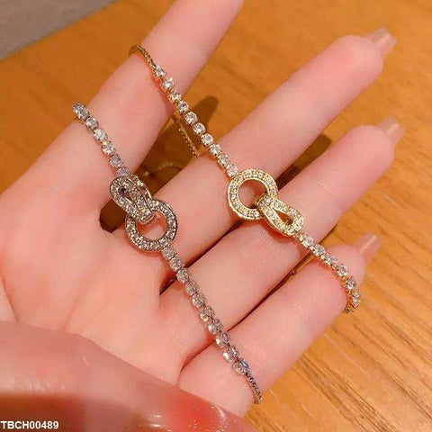 TBCH00489 DNG Interlocking Circle Bracelet Adjustable - TBCH
