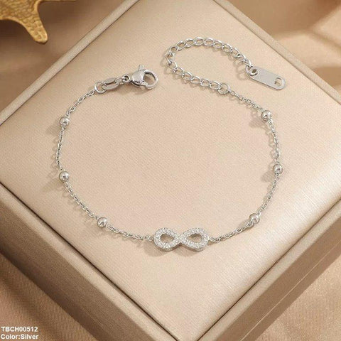 TBCH00512 DGF Stainless Steel Infinity/Ball Bracelet - TBCH