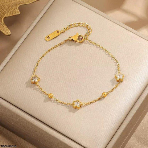 TBCH00513 DGF Stainless Steel Star/Ball Bracelet - TBCH