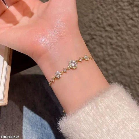 TBCH00526 HJF Round/Square Flower Bracelet Adjustable - TBCH