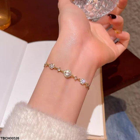 TBCH00526 HJF Round/Square Flower Bracelet Adjustable - TBCH