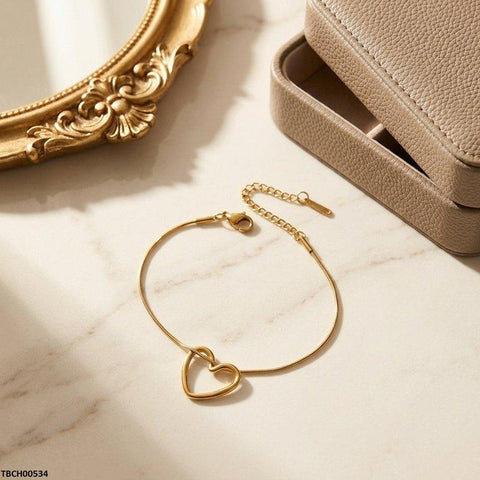TBCH00534 MSJ Stainless Steel Heart Bracelet - TBCH
