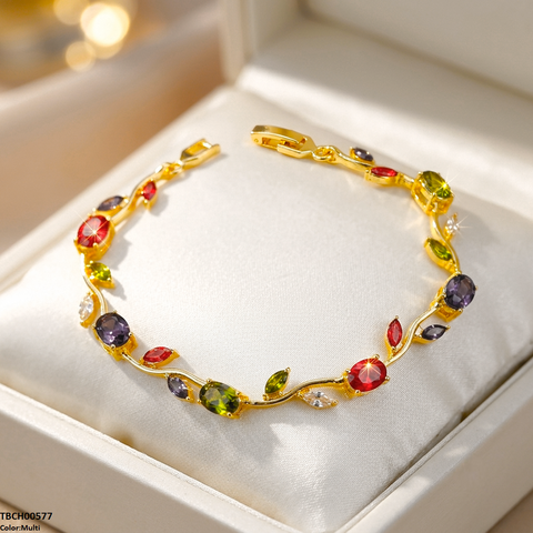 TBCH00577 QSJ Tulip Leaf Round Bracelet - TBCH