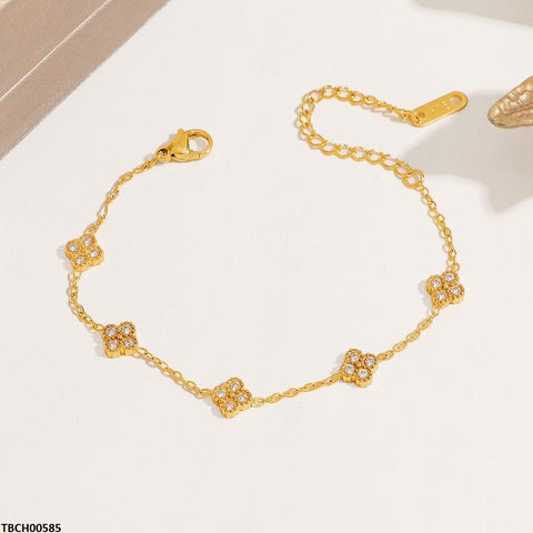 TBCH00585 DGF Stainless Steel Star Wrist Flower Bracelet - TBCH
