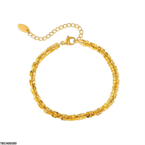 TBCH00589 DGF Stainless Steel Cuban Link Bracelet - TBCH