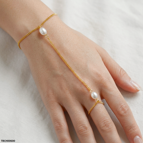 TBCH00600 QSJ Stainless Steel Pearl Bracelet - TBCH