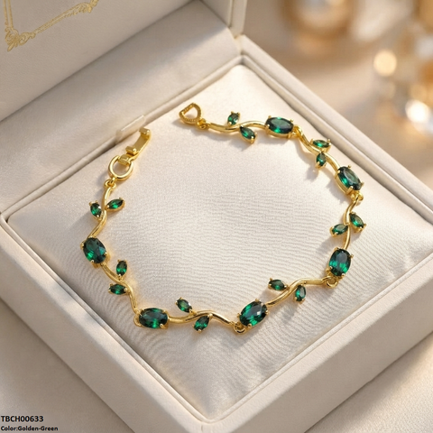 TBCH00633 DNG High ZIRCON Tulip Leaf Bracelet - TBCH