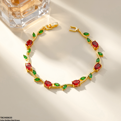 TBCH00633 DNG High ZIRCON Tulip Leaf Bracelet - TBCH