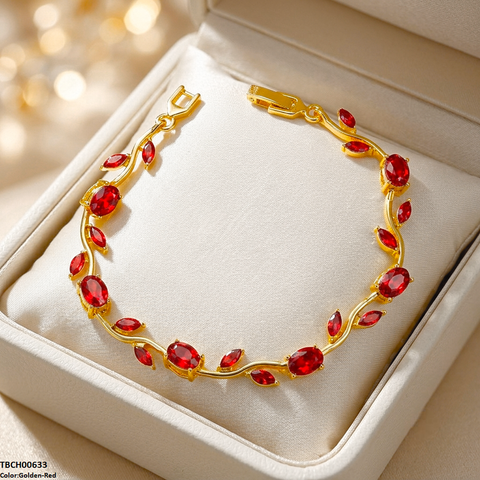TBCH00633 DNG High ZIRCON Tulip Leaf Bracelet - TBCH