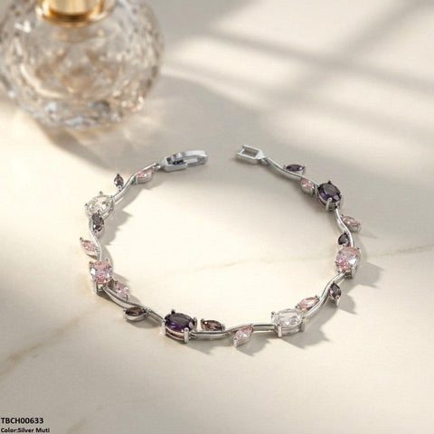 TBCH00633 DNG High ZIRCON Tulip Leaf Bracelet - TBCH