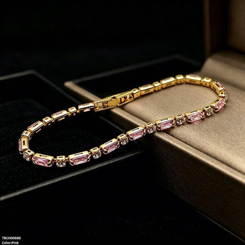 TBCH00686 BYJ Rectangle Zircon Bracelet - TBCH