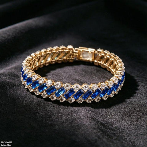 TBCH00687 BYJ Rectangle Zircon Stone Bracelet - TBCH