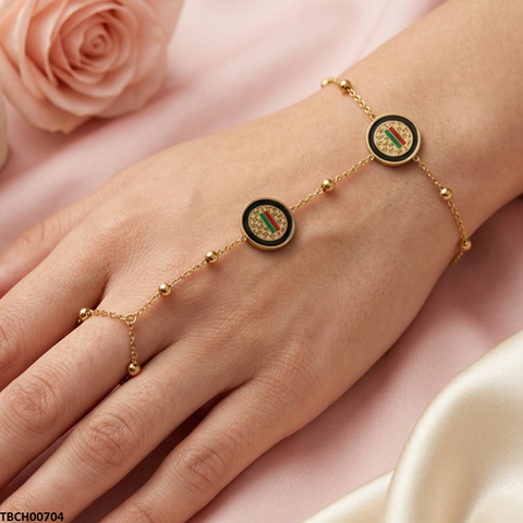 TBCH00704 TNR Stainless Steel Round Angla Bracelet Adjustable - TBCH