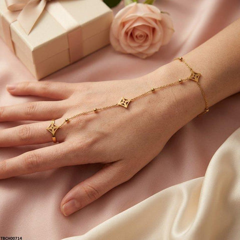 TBCH00714 TNR Stainless Steel Star Angla Bracelet Adjustable - TBCH