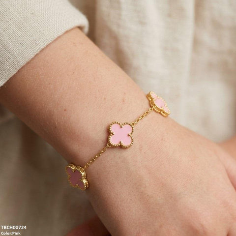 TBCH00724 TNR Flower Stainless Steel Bracelet Adjustable - TBCH