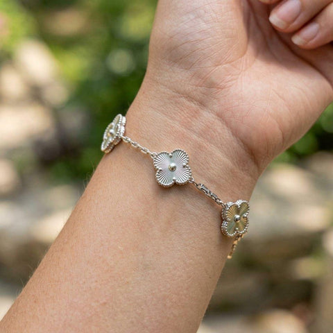 TBCH00727 TNR Flower Stainless Steel Bracelet Adjustable - TBCH