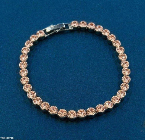 TBCH00730 WKO Imp Link Round Zircon Bracelet - TBCH