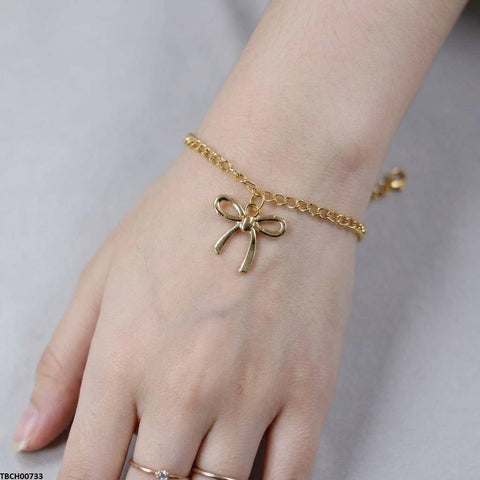 TBCH00733 MZM Stainless Steel Bow Bracelet - TBCH