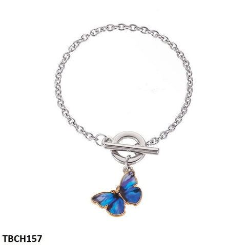 Upgrade your style with the TBCH157 SGC Shaded Butterfly Bracelet from TJ Wholesale! This exquisite fashion accessory is perfect for any occasion and will elevate your outfit with its elegant design. Whether it's for a special event or everyday wear, this artificial jewelry piece will make you stand out with its beautifully designed butterfly and delicate chain. Add a touch of sophistication to your wardrobe with this must-have piece from TJ Wholesale Pakistan.