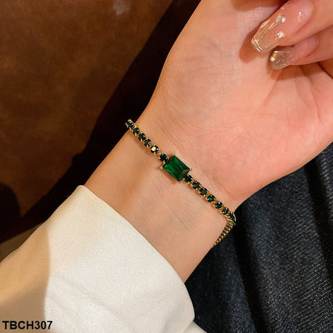 TBCH307 SIQ Baguette Stone Bracelet Adjustable - CBCH