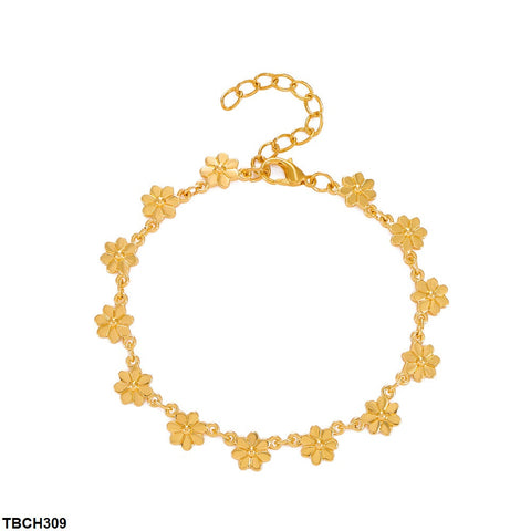 TBCH309 QWN Metal Leaf Bracelet Adjustable - TBCH