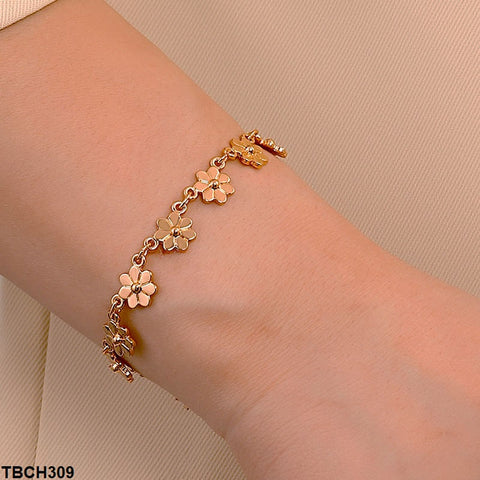 TBCH309 QWN Metal Leaf Bracelet Adjustable - TBCH