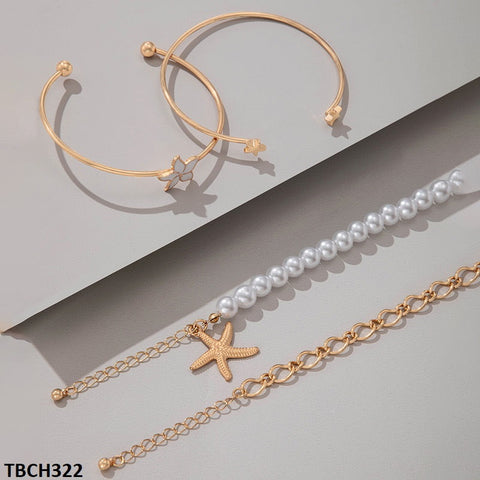 TBCH322 YYE Pearl Star Bracelet Adjustable - CBCH