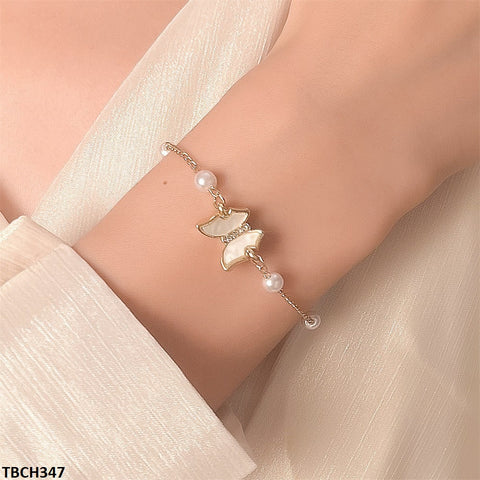 TBCH347 QWN Imp Pearl Butterfly Bracelet - TBCH